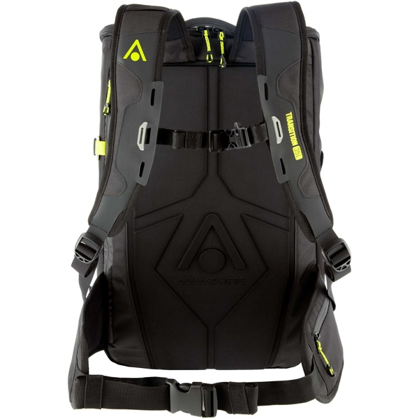 2025 Aquasphere 35L Transistion Backpack BA2000171 - Black / Bright Yellow